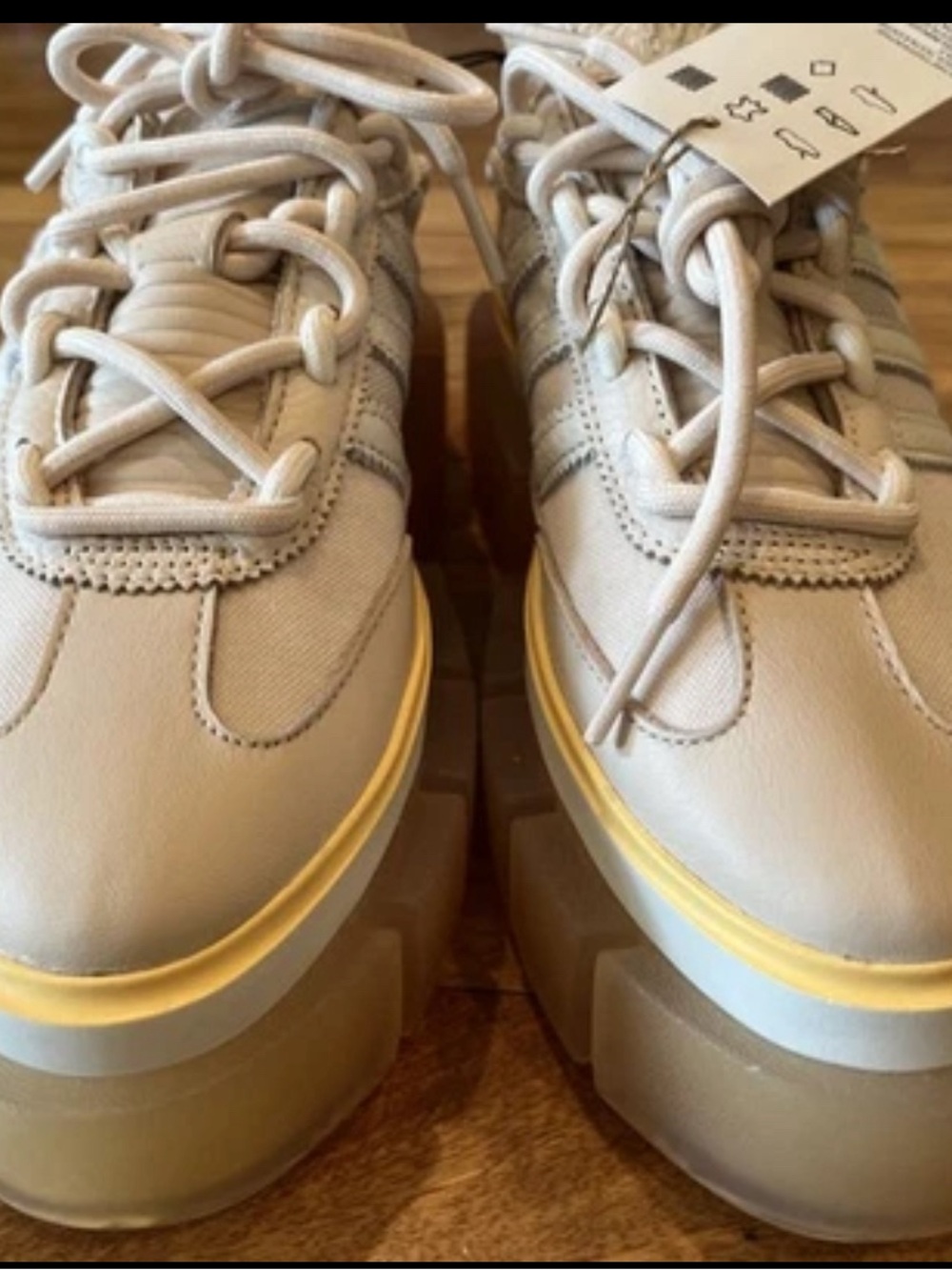 NWT WOMENS ADIDAS X IVY PARK SUPER SLEEK CHUNKY PLATFORM HALO IVORY SHOES 7 2021 - Picture 5 of 10